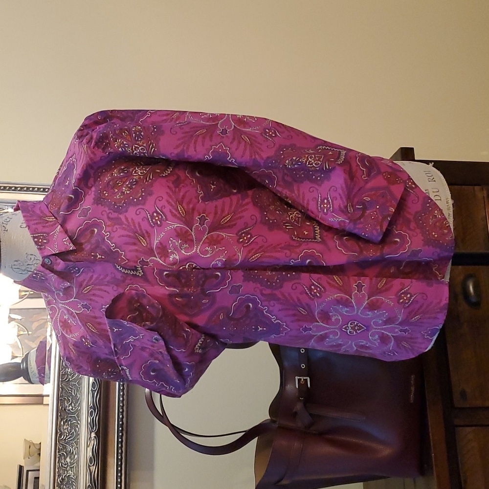 J Crew Re-Imagined Liberty Fabric Paisley Puff Sleeve Shirt